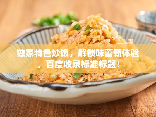独家特色炒饭，解锁味蕾新体验，百度收录标准标题！